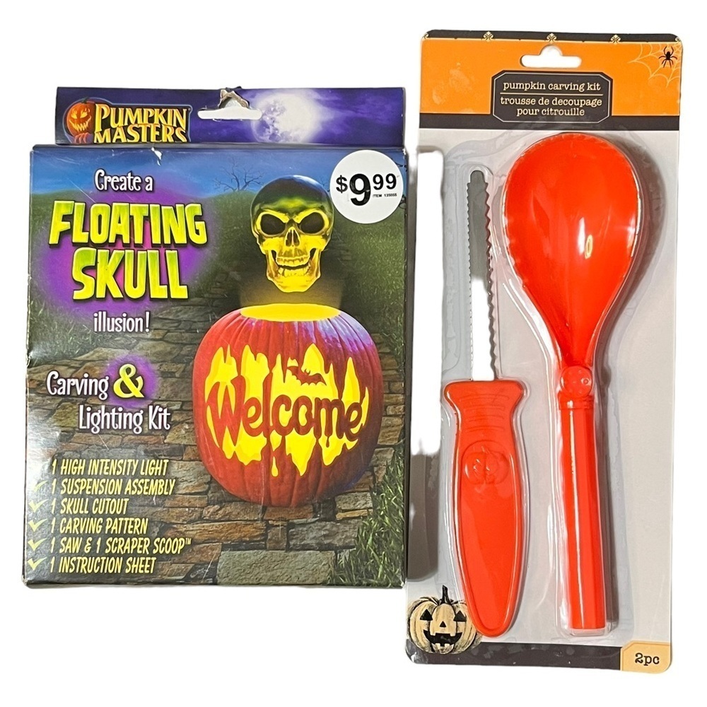 Pumpkin Masters Carving & Lighting Kit Plus Carving Tools